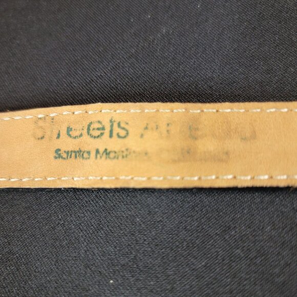 Streets Ahead Croc Embossed Leather Belt w/ Fibel Italian Buckle | Tan & Brown - Picture 9 of 11